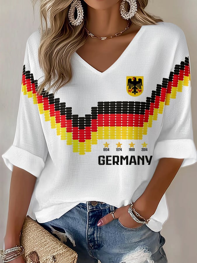 Women's Soccer Print Casual T-Shirt