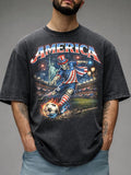 World Cup 2026 Shirt, Gothic Skull America Football Tee, Dark Aesthetic Streetwear, Unisex Football Gift