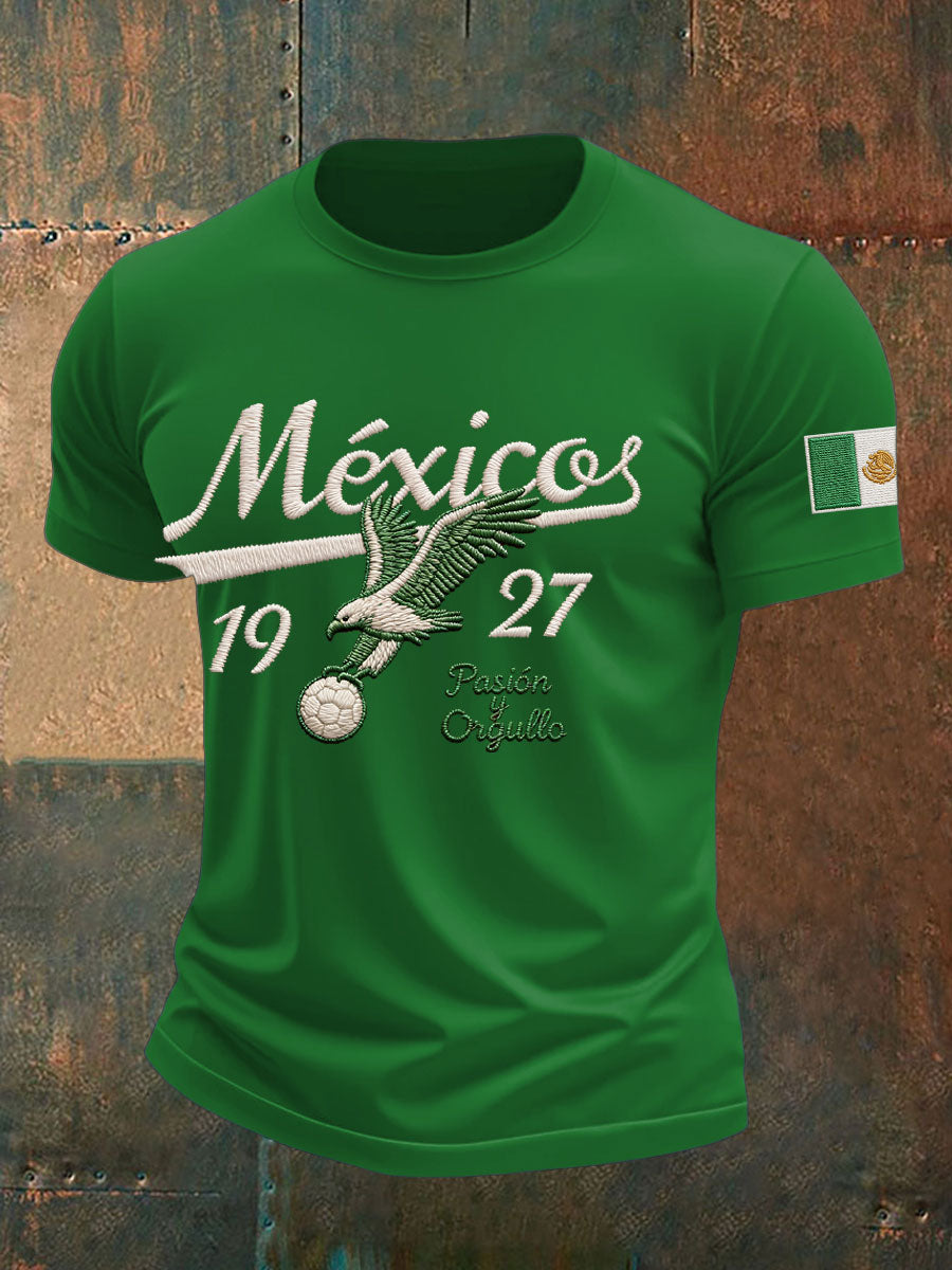 Men's Mexico Football Lover Printed T-shirt