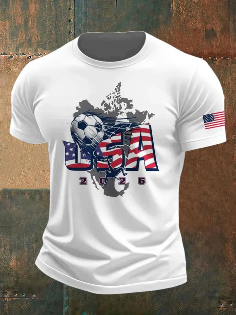 World Cup 2026 Fan Shirt, Usa Soccer T-Shirt, Us Football Shield Logo, Gift For Soccer Dad
