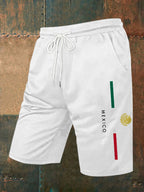 Men's Mexico Flag Print Casual Shorts