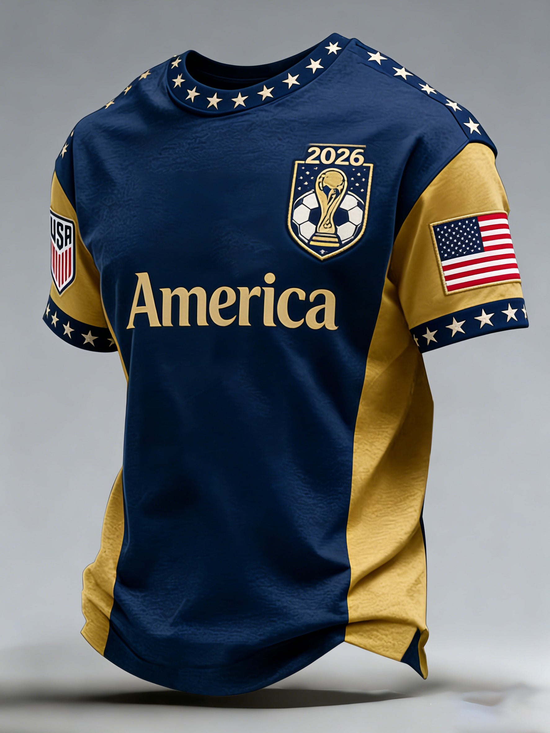 Men's American Soccer Support Print Fan T-Shirt