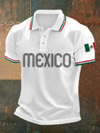 Men's Mexico Flag Print Casual Top