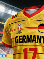 Men's Germany National Team Fan Jersey – No. 17 Short-Sleeve T-Shirt (Mesh, Breathable)