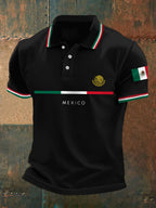 Men's Mexico Flag Print Casual Top