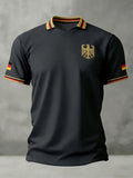 Men's German Football Team Fan Print Short-Sleeve Sports T-Shirt