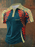 Men's Mexican Culture Aztec Design Short Sleeve POLO Sports Casual Shirt
