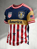 Men's American Soccer Support Print Fan T-Shirt
