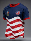 Men's USA Football Lover Printed T-shirt