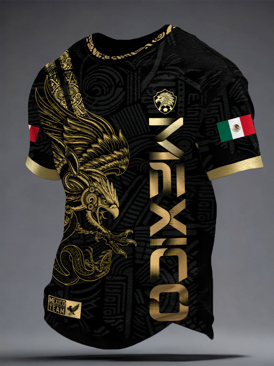 Men's Mexico Football Lover Printed T-shirt
