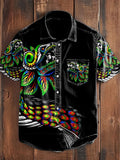 Men's Mexican Maya Art Printed Shirt