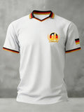 Men's German Football Team Fan Print Short-Sleeve Sports T-Shirt