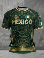 Men's Mexico Football Lover Printed T-shirt