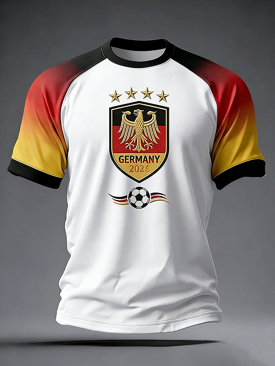 Men's German Football Fan Short Sleeves T-shirt