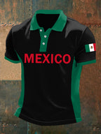 Men's Mexico Flag Print Casual Top