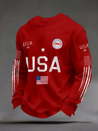 Men's USA Flag Waffle Sweatshirts