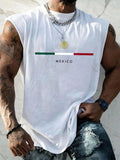 Men's Mexican Flag Print Casual Tank Top