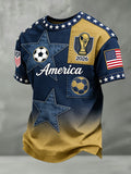 Men's American Soccer Support Print Fan T-Shirt