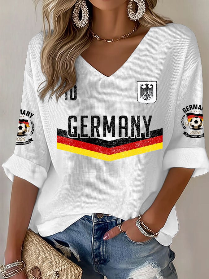 Women's Soccer Print Casual T-Shirt