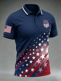 American Football Lover Print Men's Polo Shirt
