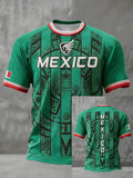 Men's Mexico Football Lover Printed T-shirt
