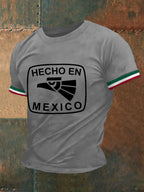 Men's Funny Hecho En Mexico Print Casual Tee