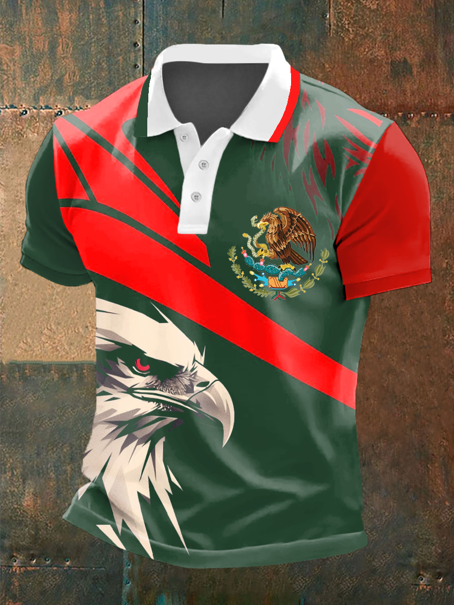 Men's Mexico Printed Polo Shirt