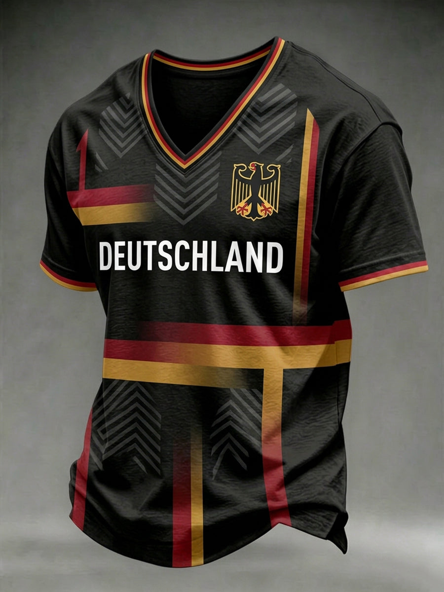 Men's German Football Lover Print T-Shirt