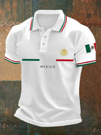 Men's Mexico Flag Print Casual Top
