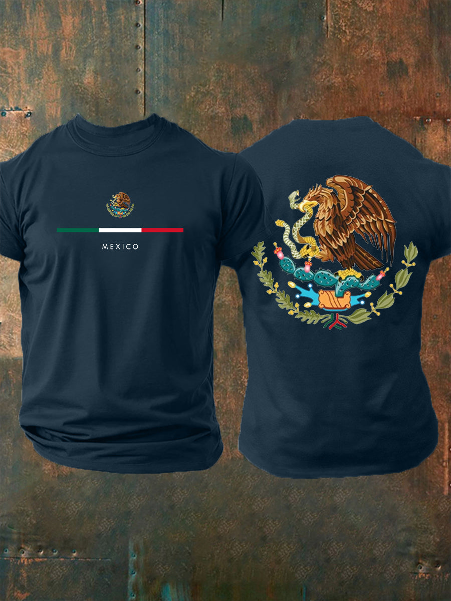Men's Mexican Flag Independence Day Casual Tee