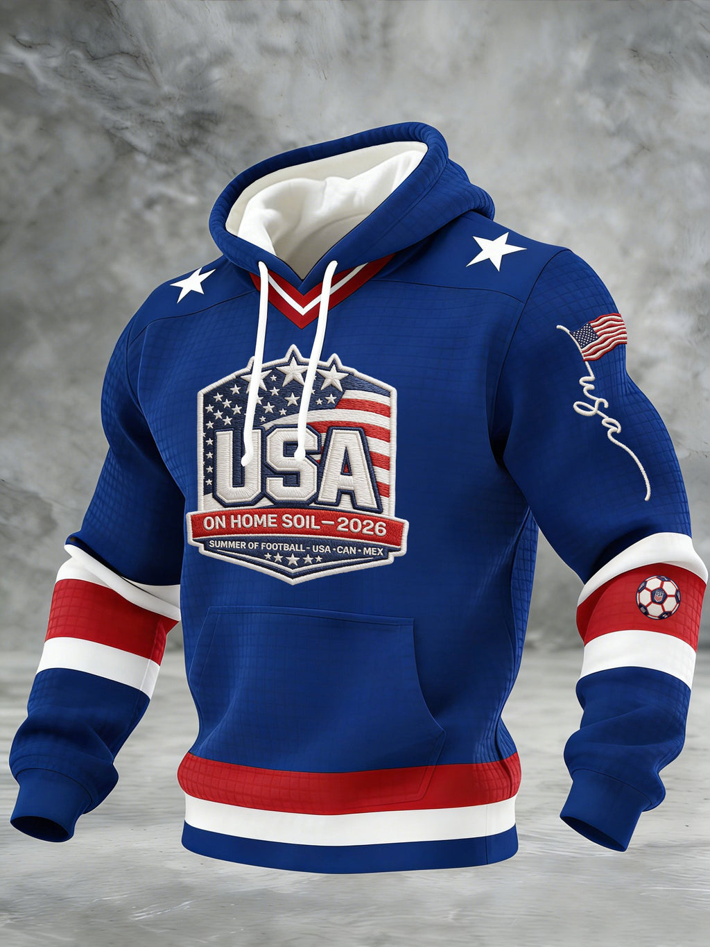 Men's Sporty Printed Hoodie