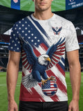 USA Eagle Soccer Jersey, American Flag Graphic Shirt, United States Football Fan Shirt