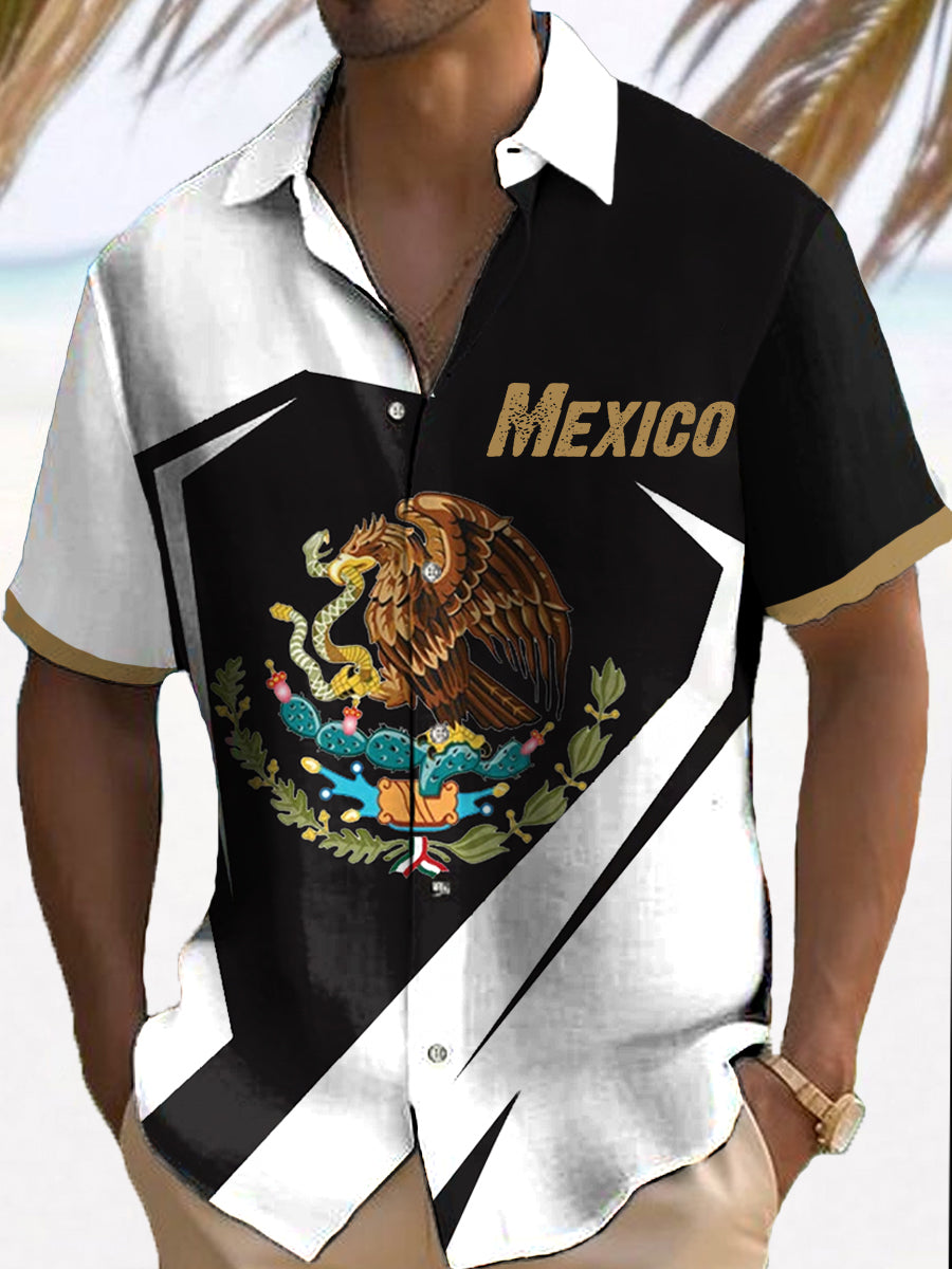 Men's Mexico Print Casual Shirt