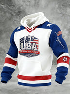 Men's Sporty Printed Hoodie