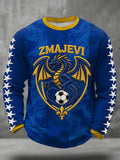 Men's Bosnia ZMAJEVI Football Lover Printed Waffle Tops