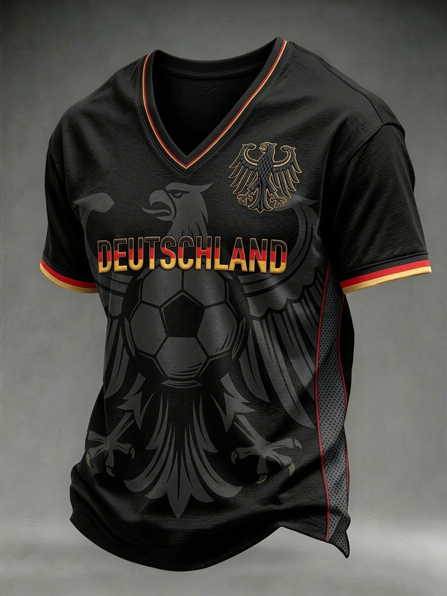 Men's German Football Lover Print T-Shirt
