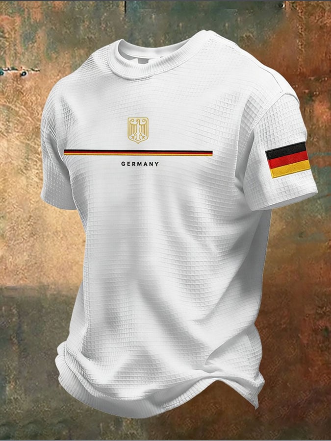 Men's Soccer Casual Printed Short-Sleeve T-Shirt