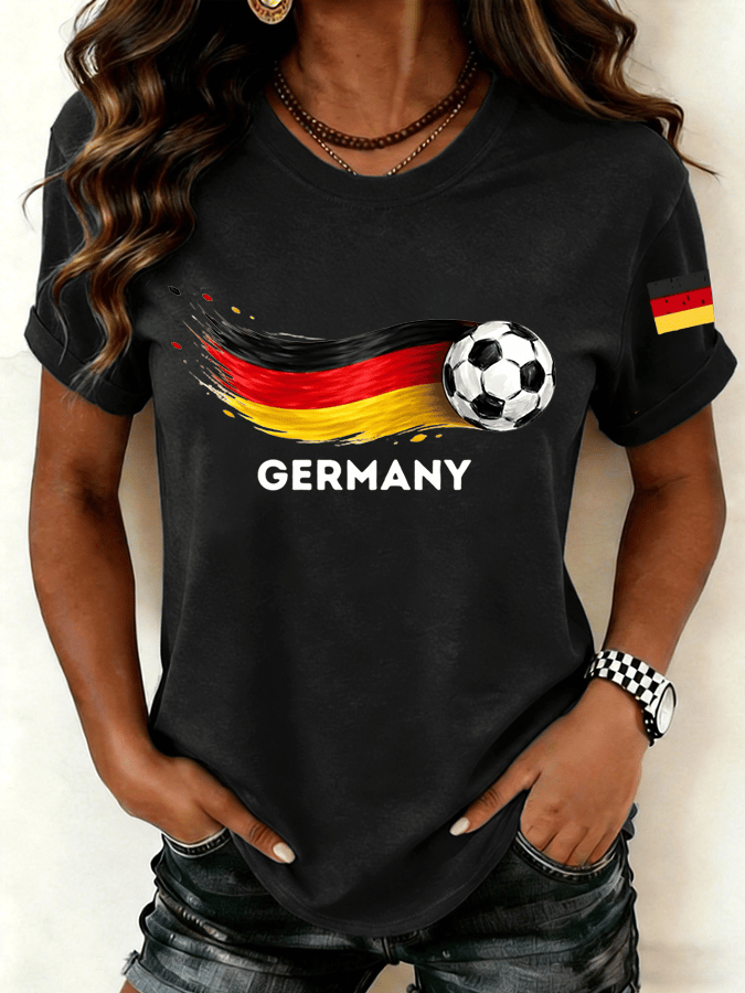 Women's GERMANY Soccer Print T-shirt