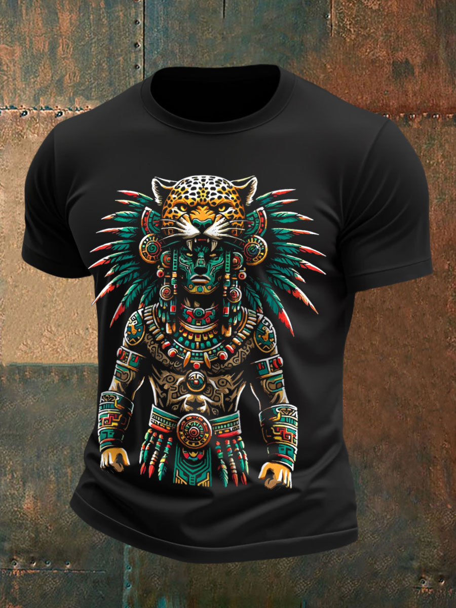 Men's Aztec Jaguar Warrior T-shirts