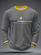 Men's Bosnia ZMAJEVI Football Lover Printed Waffle Tops