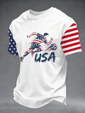 Men'S USA Football Lover Art Printed Polo Shirt