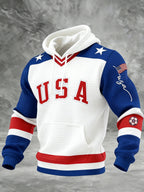 Men's Sporty Printed Hoodie