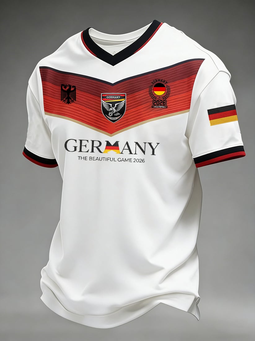 Men's Germany Soccer Print T-Shirt