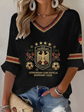 Women's Soccer Print Casual T-Shirt