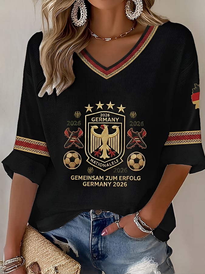 Women's Soccer Print Casual T-Shirt
