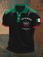 Men's Gulf Of Mexico Mexican Flag Print Casual Top