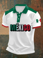 Men's Mexican Flag Print Casual Top