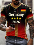 Men's Germany Soccer  Print T-Shirt