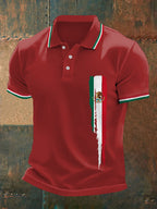 Men's Mexican Flag Print Casual Top