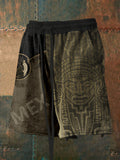 Men's Mexican Culture Aztec Design Printed Casual Sports Shorts